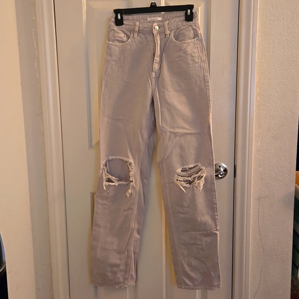 PacSun Women's "90's Boyfriend" Jeans. Size 25. Color Cream.